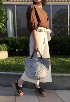 NOLLEY'S sophi リボン付 ワイドクロップドパンツ　ホワイト 38