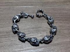 ネクロマンス　スカル　ブレスレット　hide hide × NECROMANCE スカルシルバーブレスレット 骸骨