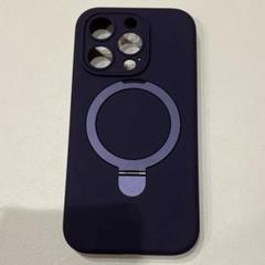 iPhone15pro 液体シリコンケース 磁気スタンド付 MagSafe対応