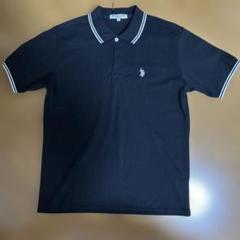 【未使用】男女兼用/U.S. POLO ASSN. 黒ポロシャツ Lサイズ