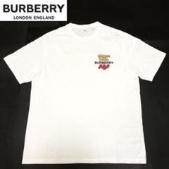 美品 BURBERRY バーバリー TBロゴ Tシャツ ホワイト 希少XL