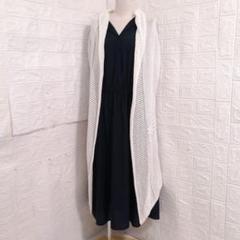 伊太利屋　ロングカーディガン　白/黒 2025年最新】伊太利屋 レディース カーディガン・ボレロ