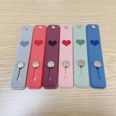 6色セット　フィンガーホルダー スマホストラップ グリップ スマホホルダー