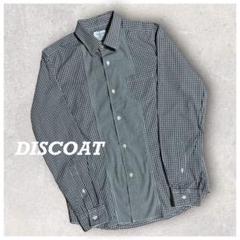 DISCOAT ディスコート　チェック　パッチワーク　シャツ　白×黒　M
