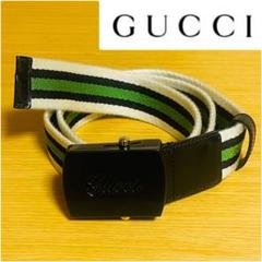 希少品　GUCCI筆記体ロゴ　バックルベルト GUCCI - 【美品】◇グッチ◇ GUCCI 筆記体ロゴ / グリーン