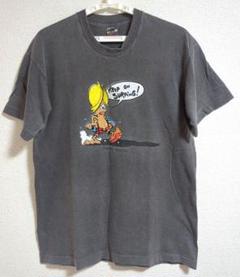 90年代フルーツオブザルーム USA製 サーフィンキャラクターTシャツ グレーL