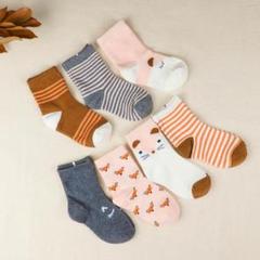 子ども靴下 サイズ18前後 キツネ 7足セット