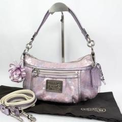 ♡COACH♡ポピー ワンショルダーバッグ 2way 紫黒花柄 ラメ 楽天市場】【バッグ】COACH コーチ ポピー ハンドバッグ 2WAY