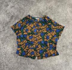 vintage デザインシャツ 総柄 個性的 デザインブラウス　極美品！