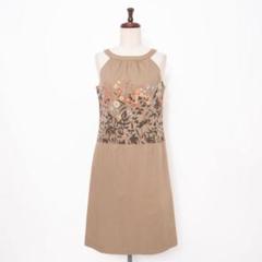 美品 ミスクロエ フラワープリントワンピース カーキ サイズ40*ED1238