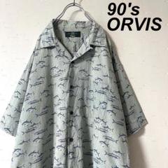 古着 90's ORVIS オービス コットン オープンカラーシャツ トラウト