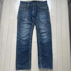 美品00s USA製 TRUE RELIGION 超極太ステッチ ホワイトデニム 美品00s USA製 TRUE RELIGION 超極太ステッチ ホワイトデニム