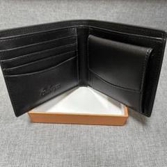 二つ折り財布　メンズ　プレゼント　スキミング防止　黒　カード収納　小銭入れ付き
