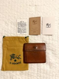 【IL BISONTE】二つ折り財布 本革 牛革　ヤケヌメ