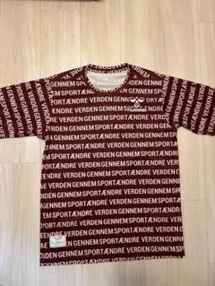 hummel スポーツシャツ 赤茶色 ロゴ入り
