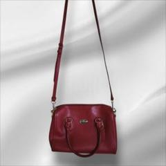 訳あり値下げ COACH レザー ハンドバッグ レッド