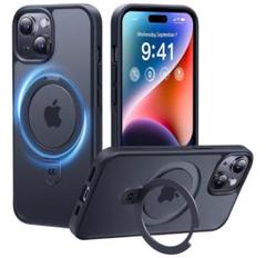 CASEKOO iPhone15 ケース 超強磁力 隠しスタンド ブラック