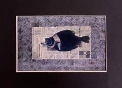 坂本幸重、【文字の上で】、希少な額装用画集より、新品額装付、状態良好 坂本幸重、【文字の上で】、希少な額装用画集より、新品額装付