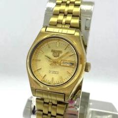 圧巻の金✨SEIKO 5 SPORTS スポーツ 腕時計 自動巻き ゴールド