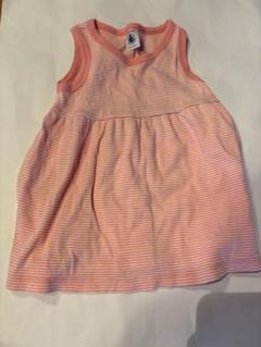 Petit Bateau ピンクストライプタンクトップ 12m