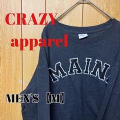 TS55【US輸入】CRAZY apparel　スウェット【メンズМ】ブラック