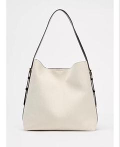 タグ付き新品★ZARAのキャンバス地マキシバケットバッグ★エクリュ色★完売商品
