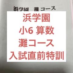 浜学園❣️小6灘中合格特訓★算数❣️欠品なし！ 1点限り【浜学園】小6 算数 入試直前特訓 灘コース 16日間演習