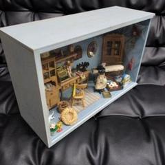ドールハウス ミニチュア レトロ ハンドメイド 人形