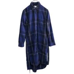 W-75 GAP ギャップ チェック柄 シャツワンピース 長袖 レディース