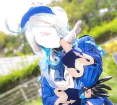 フリーナ コスプレ ウィッグ Amazon.co.jp: フリーナ コスプレ ウィッグ ホワイト ブルー