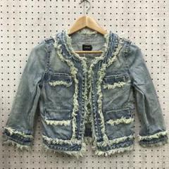 アーバン ギャル 古着 LE CIEL BLEU フリンジ デニムジャケット