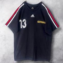 00's adidas ドイツ代表　ラグランTシャツ 国旗タグ 古着　Y2K