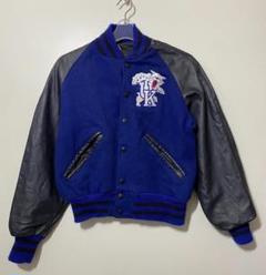 90s USA製 ビンテージ▽DeLONG デロング 袖レザー スタジャン L