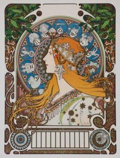 ミュシャ ゾディアック 複製画 ポスター 名画復刻 複製版画～STUDIO ART WALK USA～］アルフォンス