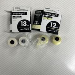 カシオ メモプリ 専用ロール紙 18mm 2巻 白 12mm 2巻　黄色のサムネイル