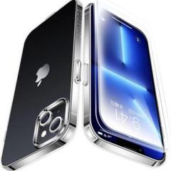 ★ iPhone 14Plus ケース マット クリア 透明 フィルム2枚付き