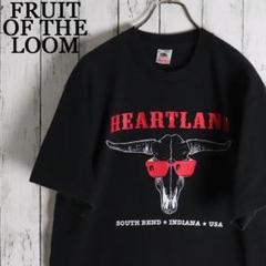 90s USA製 アニマルキャラクター センター US企業ロゴ プリントTシャツ