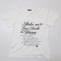 samedi matin　ハートプリントTシャツ　サイズL　a054