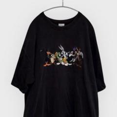 レア　ワーナーブラザーズ　刺繍　半袖Tシャツ　ブラック　シンガポール　アメキャラ