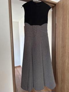 dazzlin チェックノースリーブコルセットワンピース