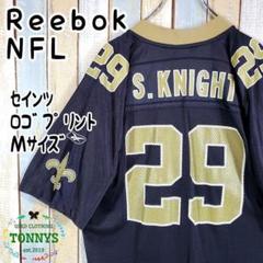 ☆リーボック☆NFLセインツ☆アメフトゲームシャツ☆ロゴプリント☆Mサイズ