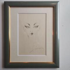 力作　日本画　　肉筆画　直筆サインあり 開運色紙 「蛍」 日本画 真筆 肉筆画 手描き サインと落款あり