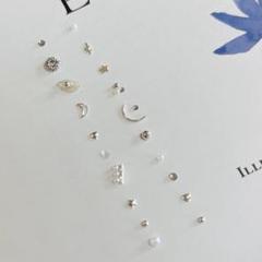 耳ツボジュエリー　チタン粒　耳つぼジュエリー　パール　シルバーパーツ　クリスタルのサムネイル