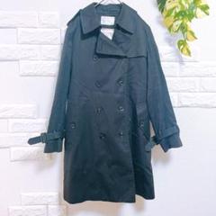 ビス　トレンチコート　ロングコート　美品　M　黒　裏地取り外し可　極暖　ベルト付