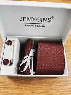 匿名配送❣️メンズ ネクタイJEMYGINSプレゼント ネクタイピンカフスチーフ