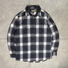 ヴィンテージ　ネルシャツ　オンブレチェック　ぼかし具合抜群　90s　希少カラー