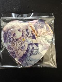 軸中心派 ハート型缶バッジ バレンタイン てぃんくる