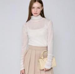 treat ürself バレリーナドロストリングリボンスカート　ベージュ treat ürself バレリーナドロストリングリボンスカート ベージュ