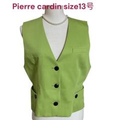 美品　ピエールカルダン　ヴィンテージ ベスト　ジレ　トップス　13号、 XL ／