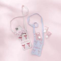 Cath Kidston 水色リボンショルダーバッグ